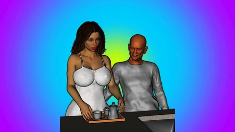 老男人, 素人通奸, 印度性感人妻